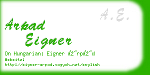 arpad eigner business card